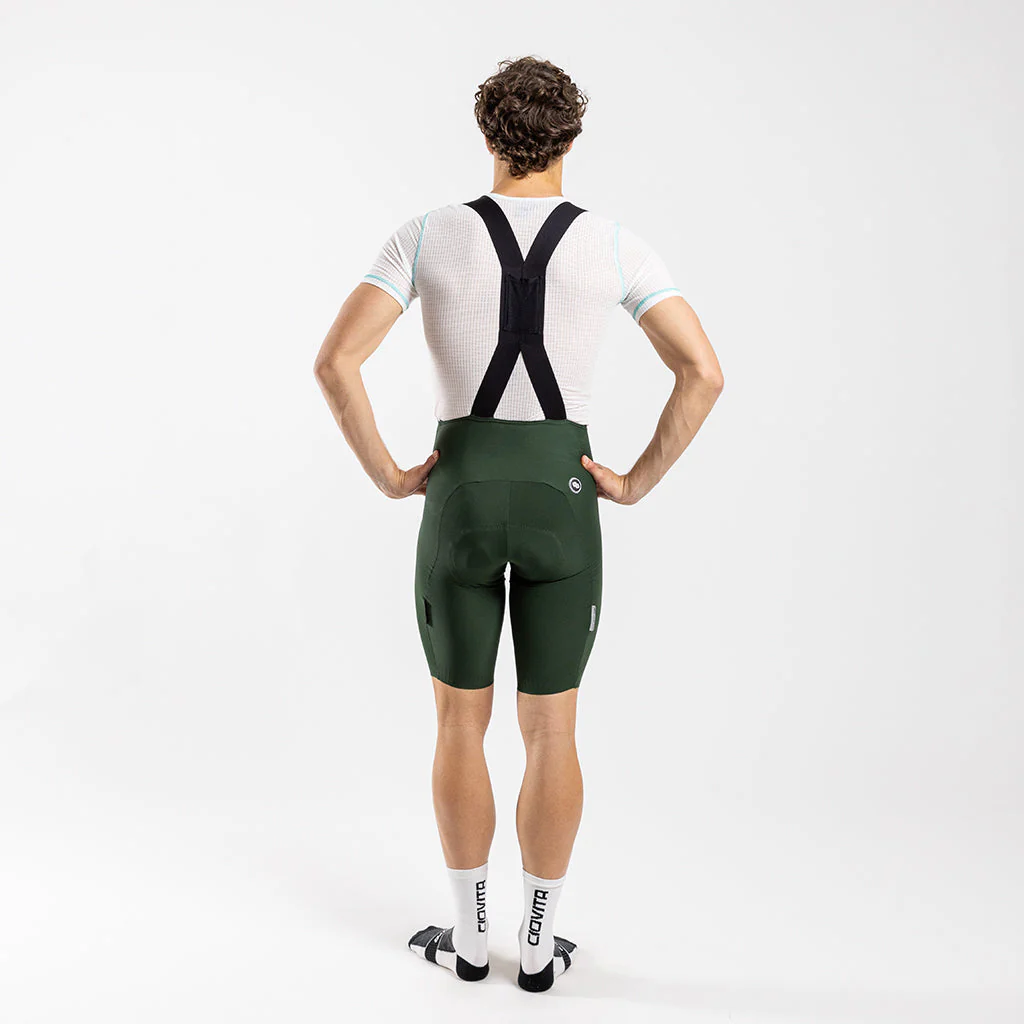 Herren Supremo Velocé Bib Shorts - Forest