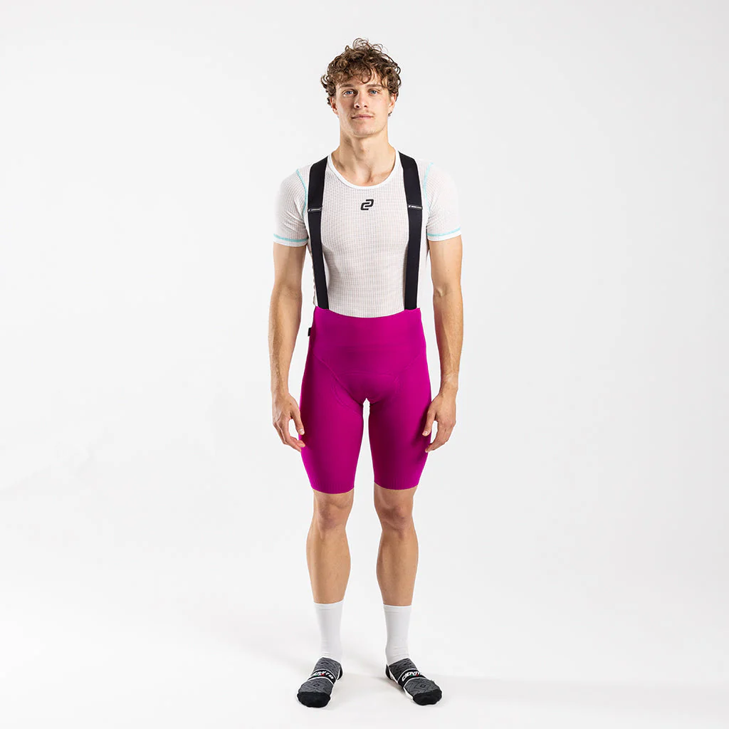 Herren Supremo Velocé Bib Shorts - Magenta