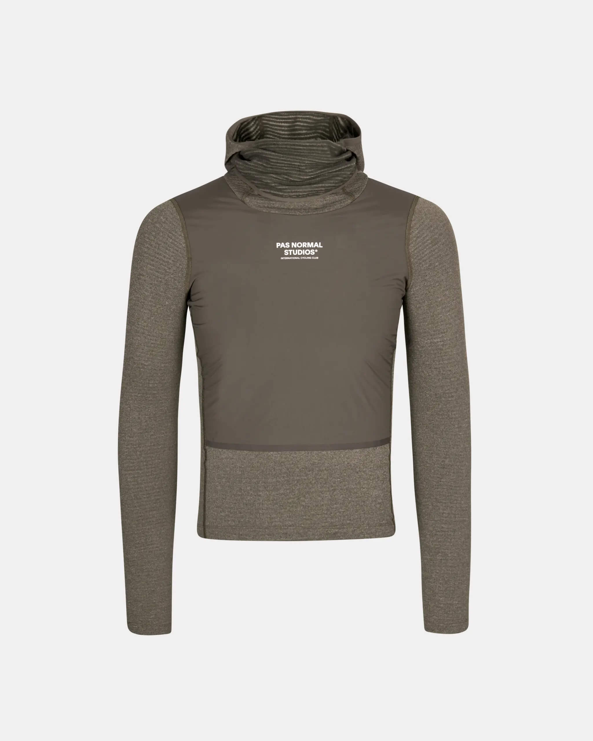 Herren Thermal Hooded Baselayer Windproof - Dark Stone 