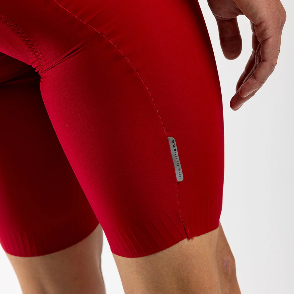 Herren Supremo Velocé Bib Shorts - Red