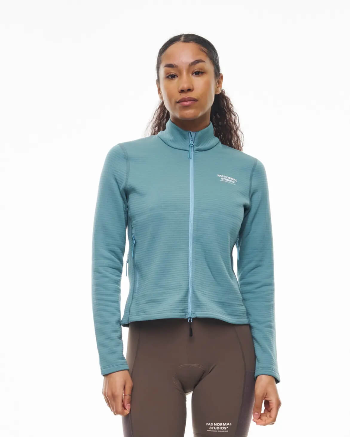 Damen Escapism Performance Fleece Zip — Dusty Blue
