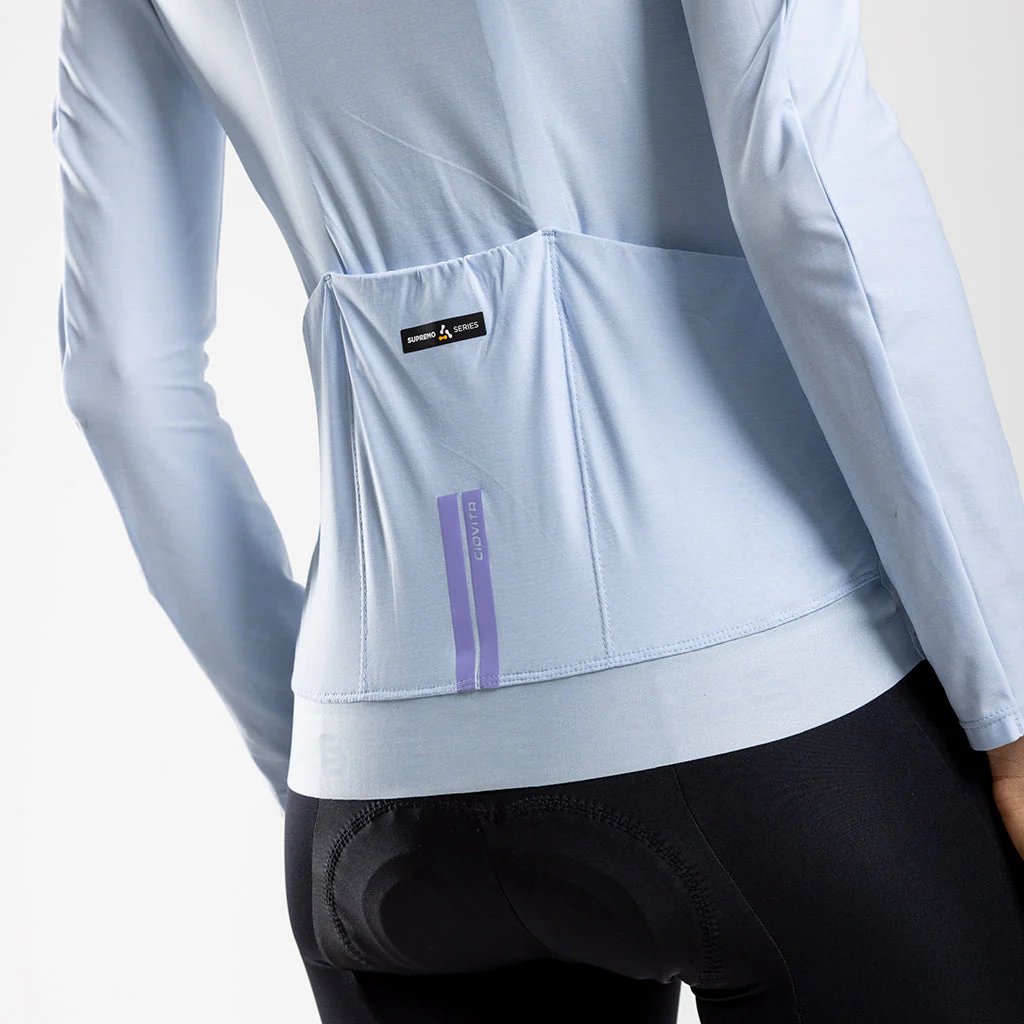 Damen Librio Long Sleeve Race Fit Jersey - Ice