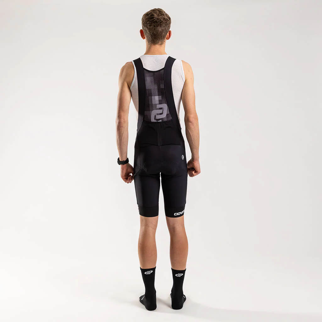 Herren Cargo Bib Shorts - Black