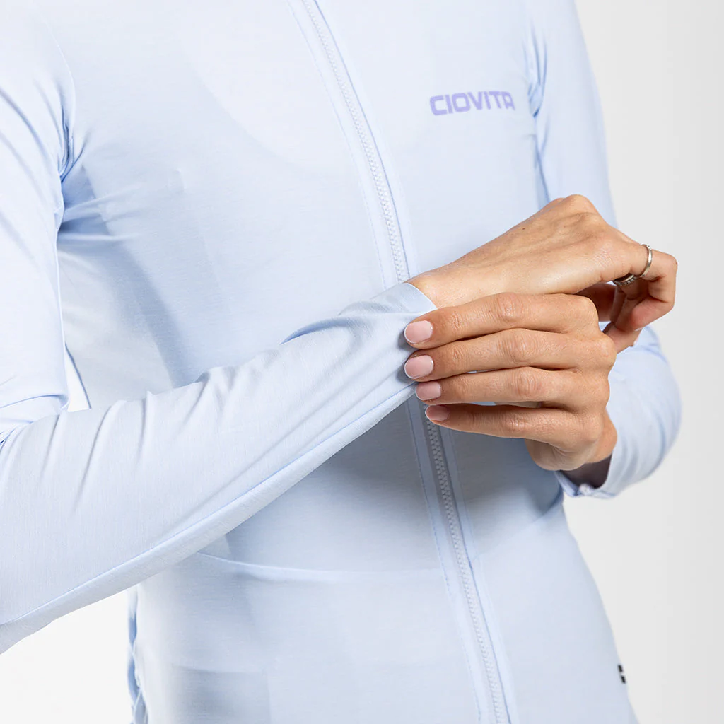 Damen Librio Long Sleeve Race Fit Jersey - Ice