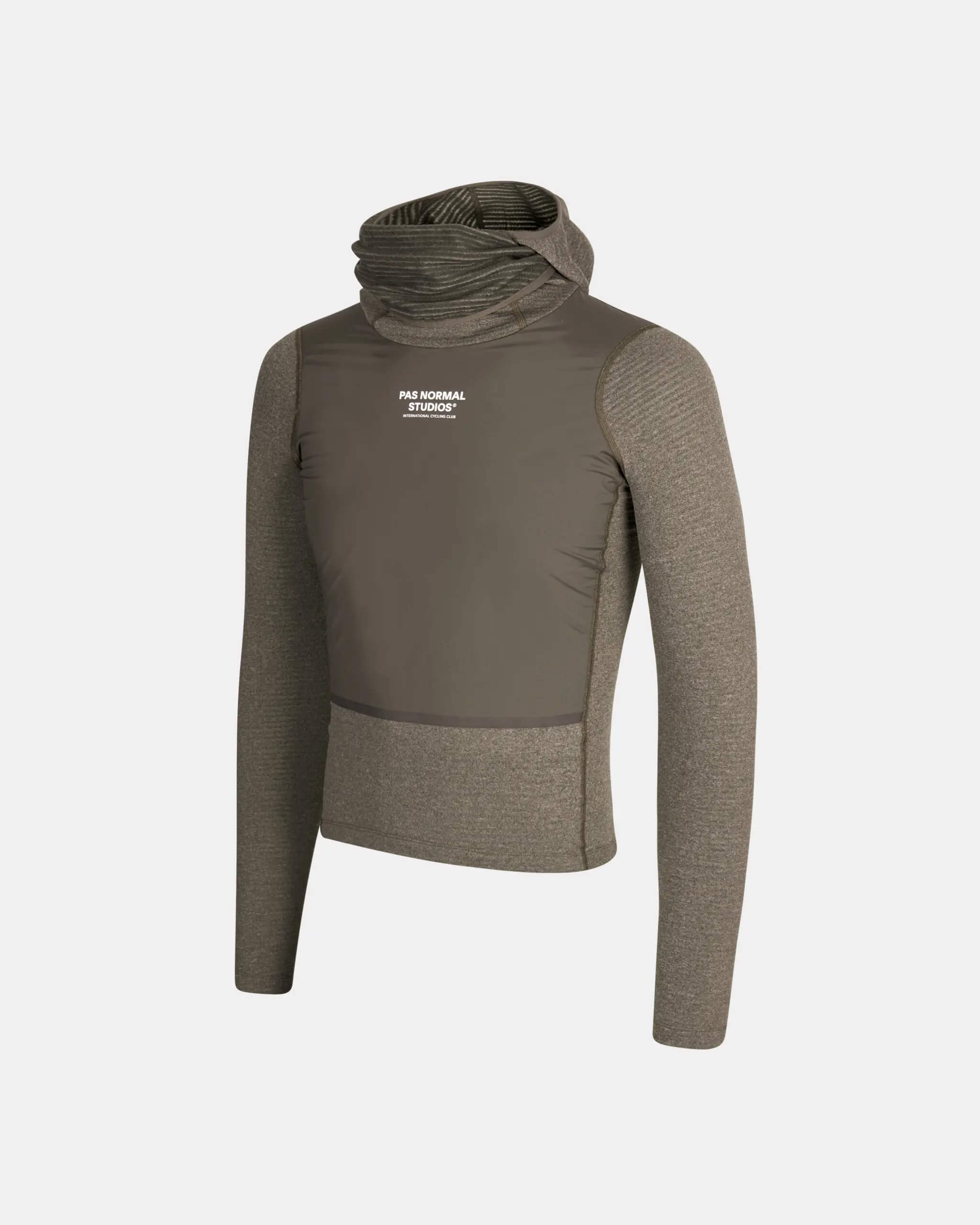 Herren Thermal Hooded Baselayer Windproof - Dark Stone 