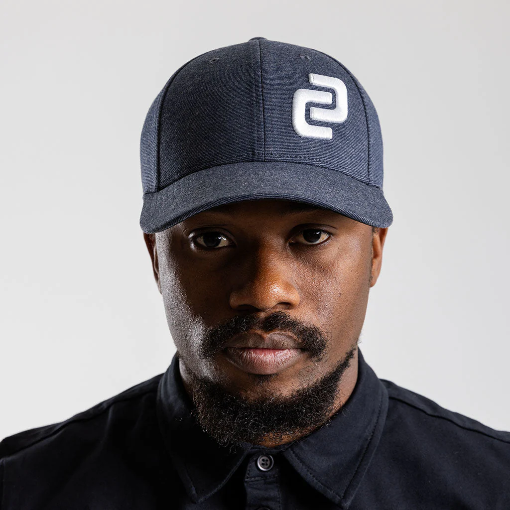 CURVED PEAK ADJUSTABLE CAP (BLUE MELANGE)