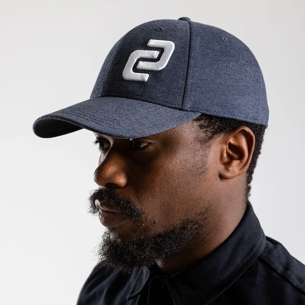 CURVED PEAK ADJUSTABLE CAP (BLUE MELANGE)