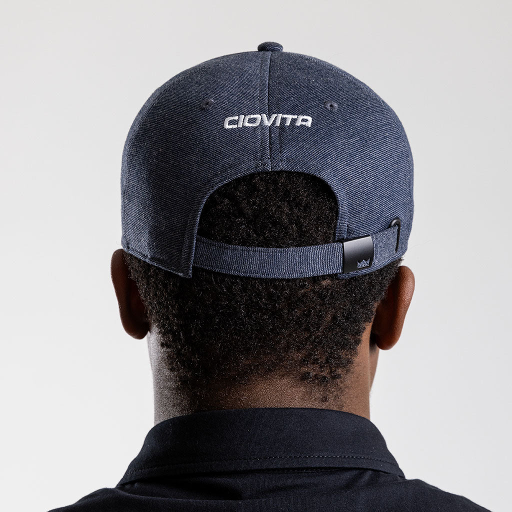 CURVED PEAK ADJUSTABLE CAP (BLUE MELANGE)