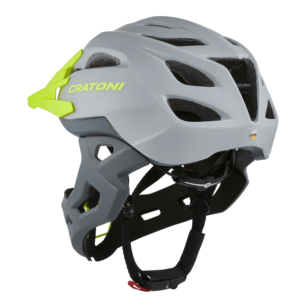 Cratoni C-Maniac Fahrradhelm grey-lime matt