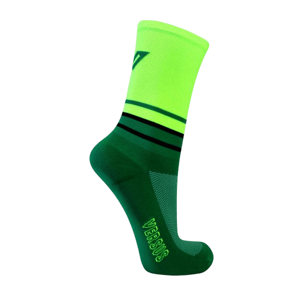 Flu Yellow and Green Cycling Socks