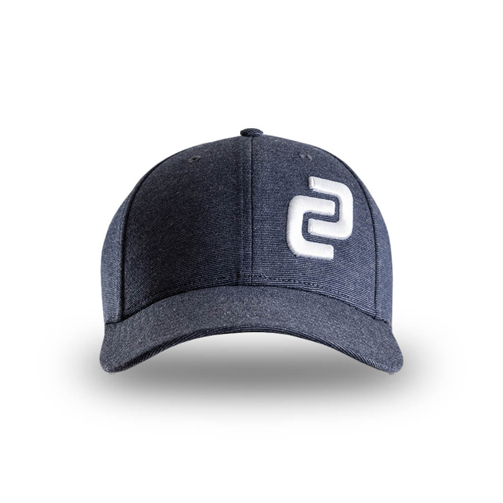 CURVED PEAK ADJUSTABLE CAP (BLUE MELANGE)