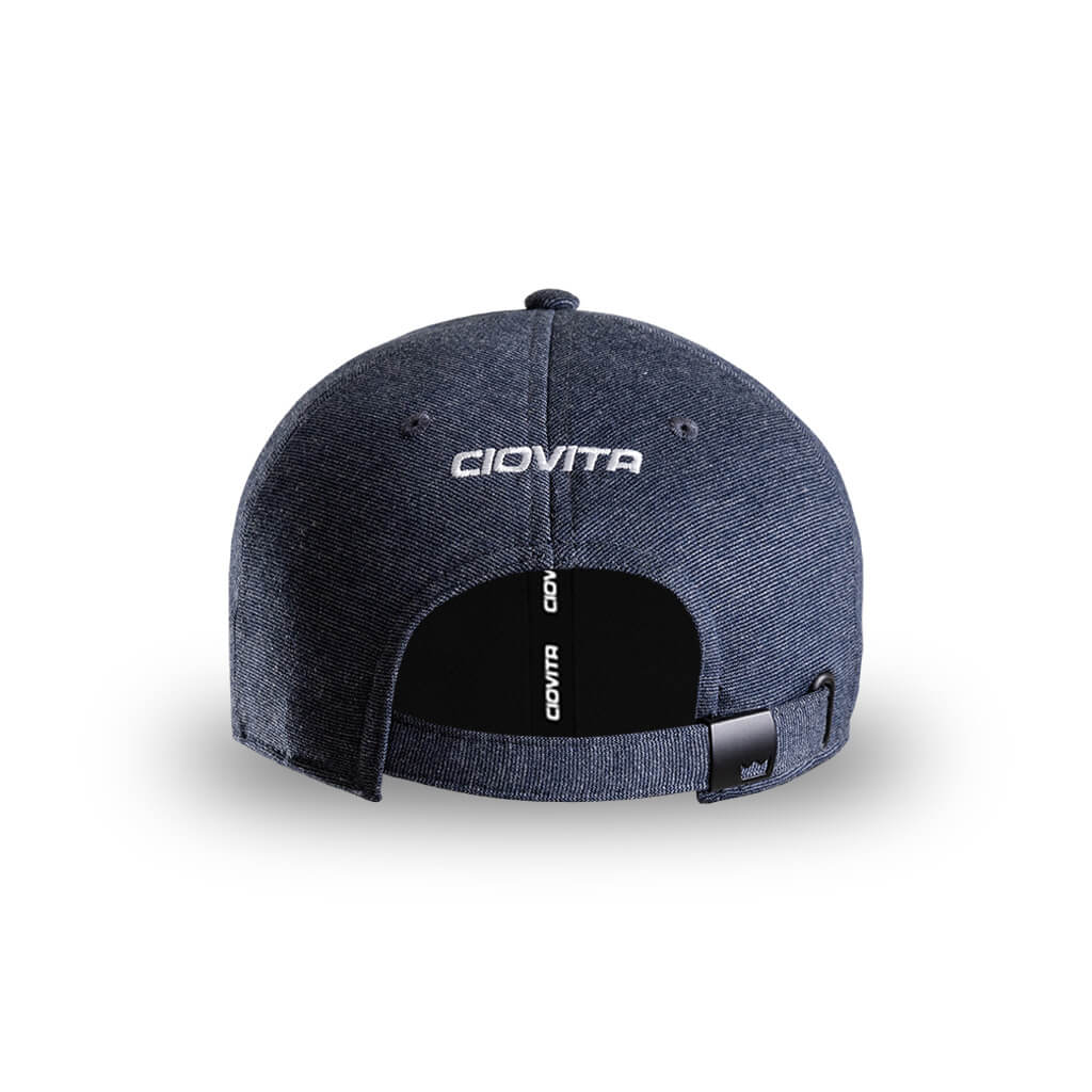CURVED PEAK ADJUSTABLE CAP (BLUE MELANGE)