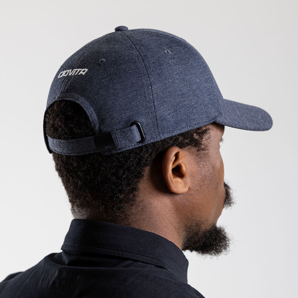 CURVED PEAK ADJUSTABLE CAP (BLUE MELANGE)