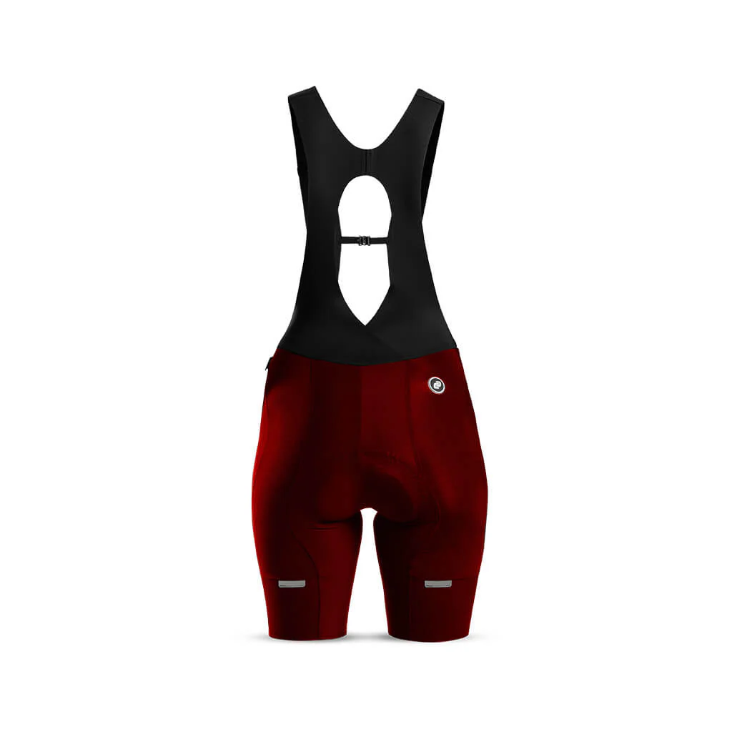 Damen Supremo Pace Bib Shorts - Red