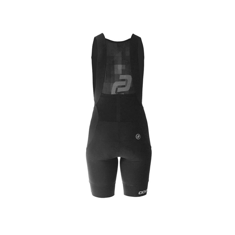 Damen Cargo Bib Shorts - Black
